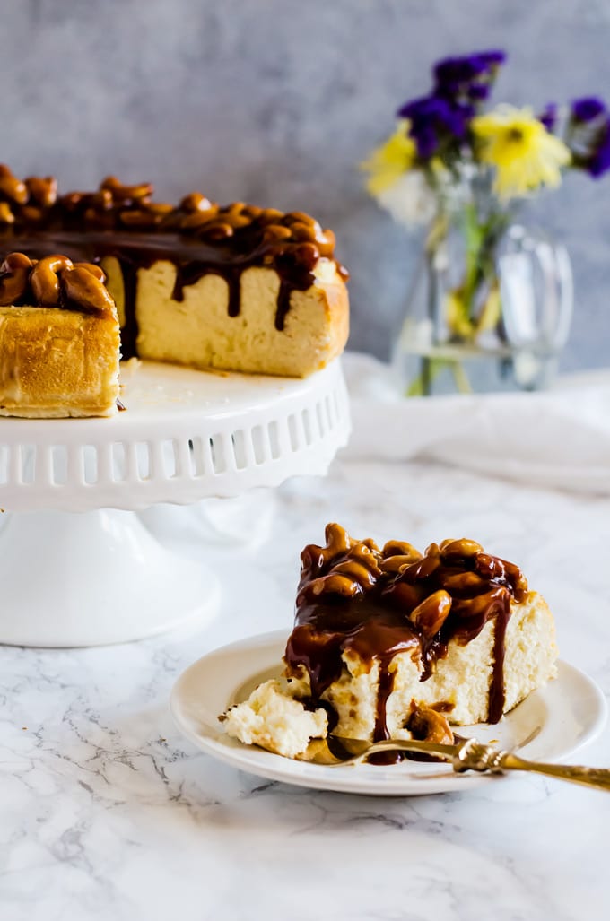 Salted Caramel and Cashew Cheesecake