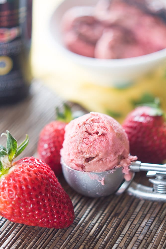 Strawberry Balsamic Ice Cream