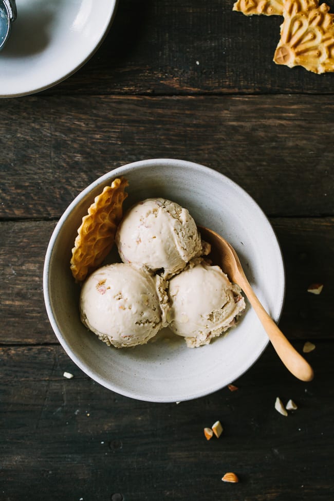 Dairy Free Toasted Almond and Coconut Ice Cream
