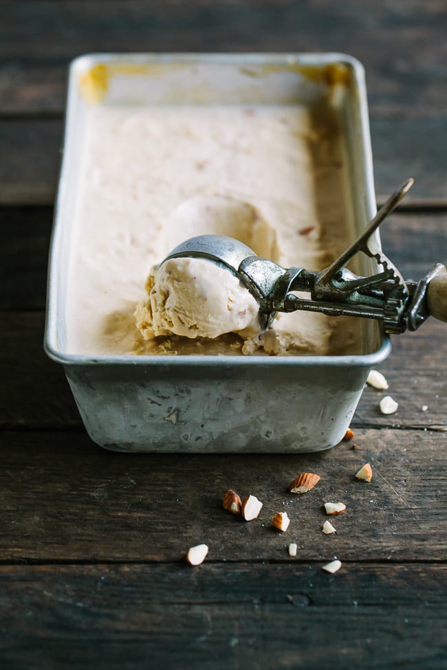 Dairy Free Toasted Almond and Coconut Ice Cream