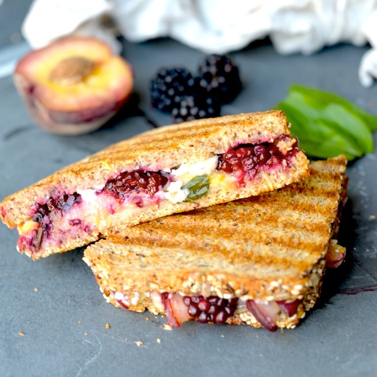 Peach and Blackberry Summer Panino