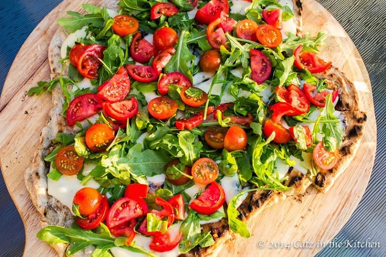Tomato Salad Grilled Pizza