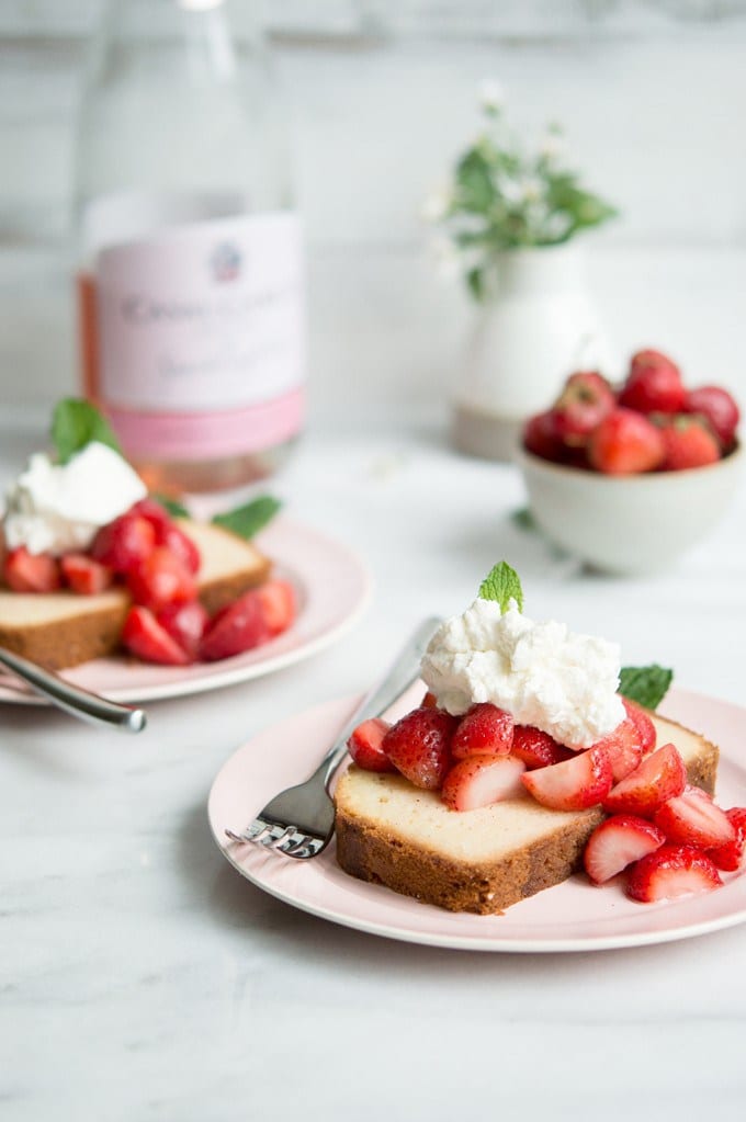 Wine Soaked Strawberry Shortcake