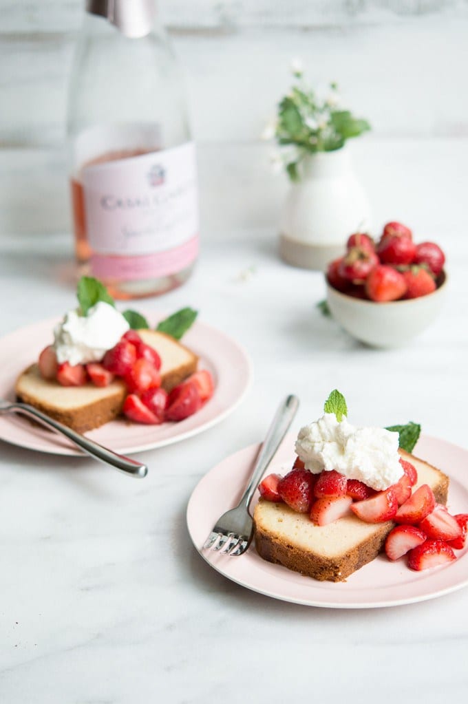 Wine Soaked Strawberry Shortcake