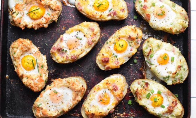 Bacon and Egg Stuffed Potatoes