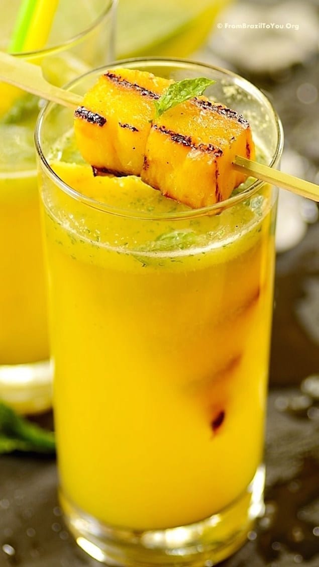 Grilled Pineapple and Mint Refresher