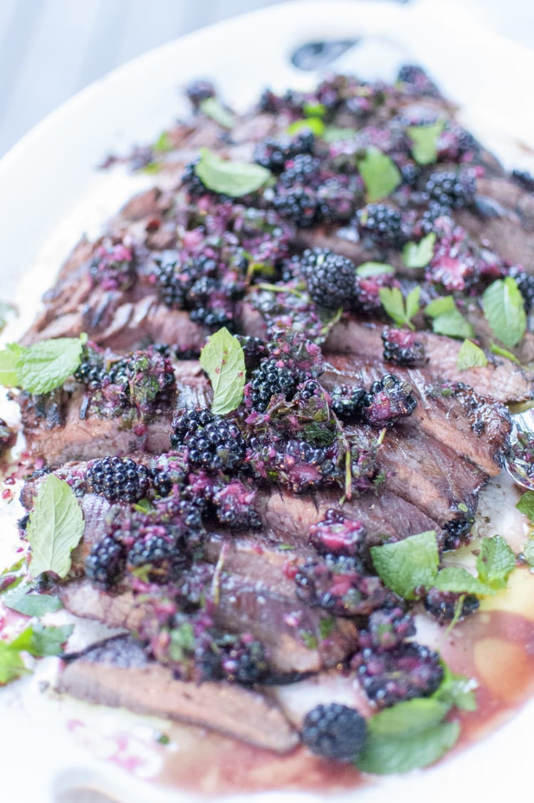 Easy Flank Steak and Blackberry Chimichurri