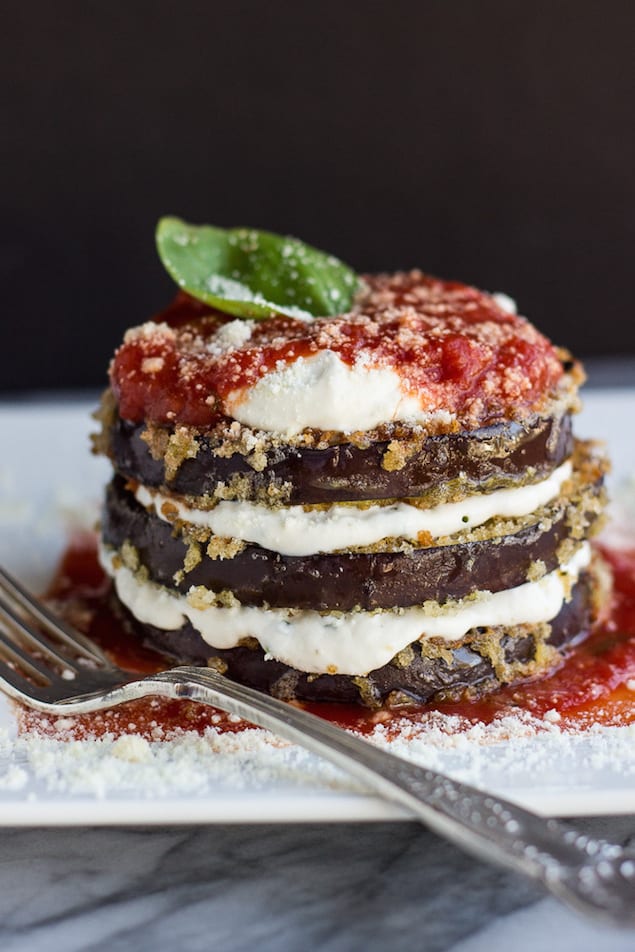 Easy Eggplant-Ricotta Stacks