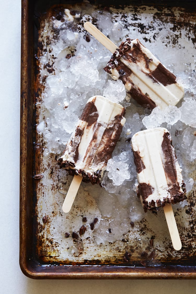 Tahini and Cacao Popsicles