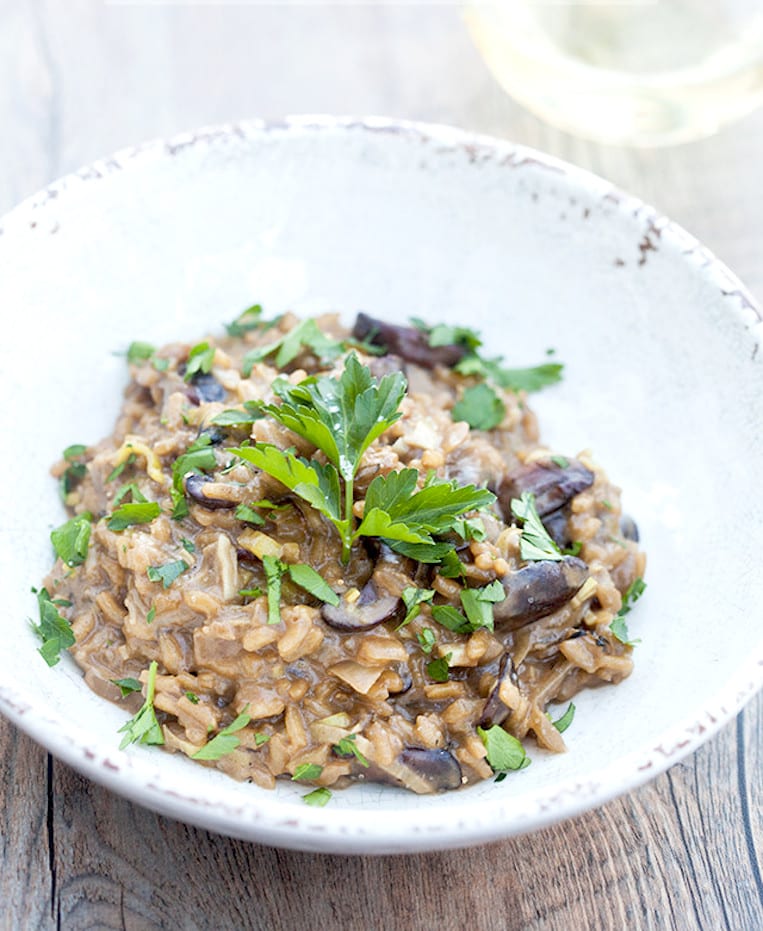 Mushroom and Creamed Leek Risotto