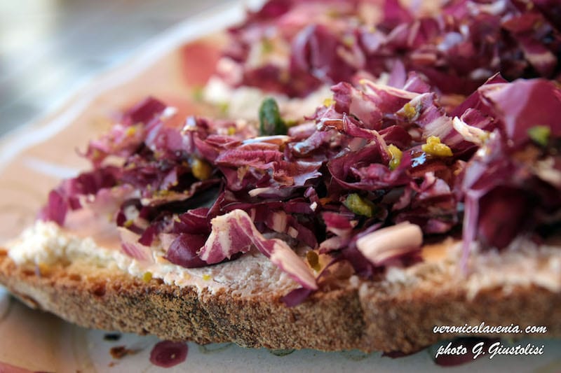 Crostini with Avocado and Radicchio