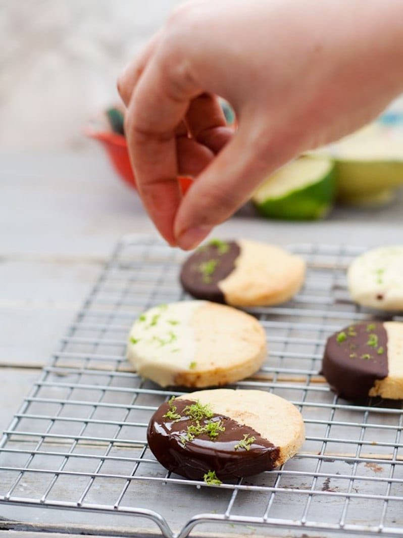 Spicy Lime Shortbread Cookies