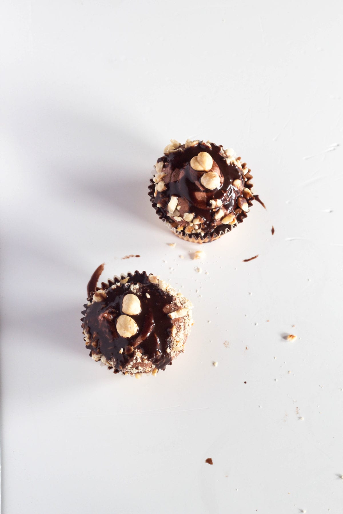 Hazelnut Ganache Filled Cupcakes