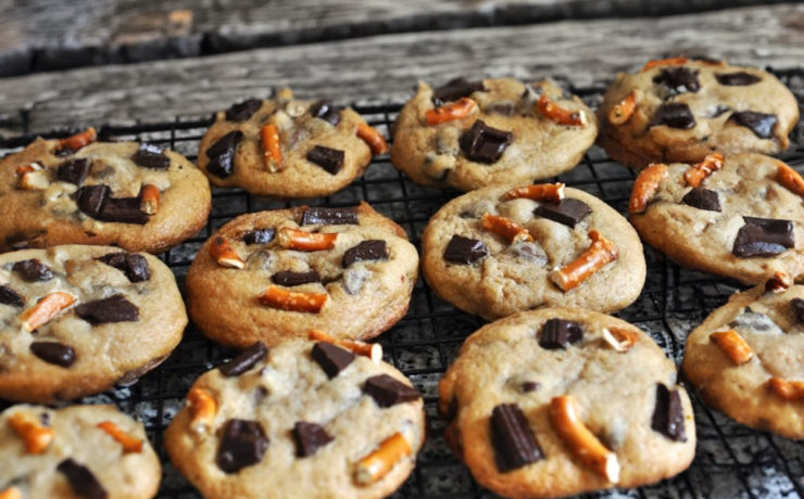 Chunky Chocolate Chip and Pretzel Cookies