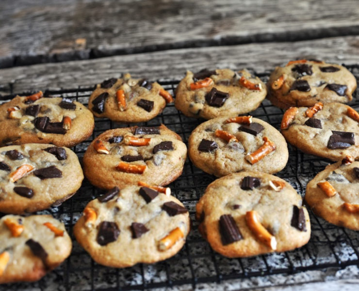 Chunky Chocolate Chip and Pretzel Cookies