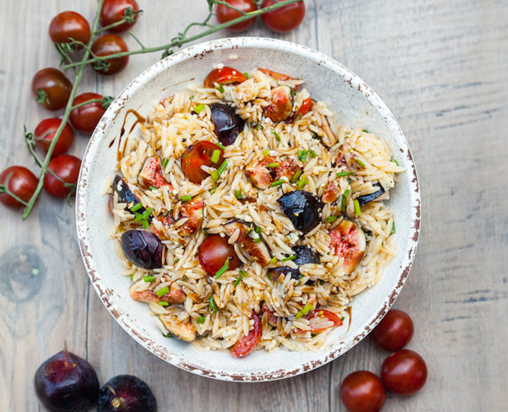 Perfect Lunch - Fig, Blue Cheese, and Walnut Orzo Salad