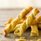 Rustic Parmesan and Pesto Bread Sticks