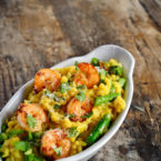 Shrimp Asparagus Saffron Risotto