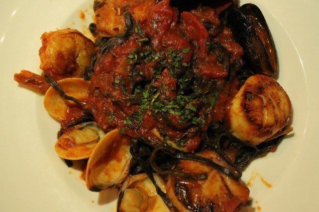 Time Nyack BV Grill Squid Ink Spaghetti DIsh