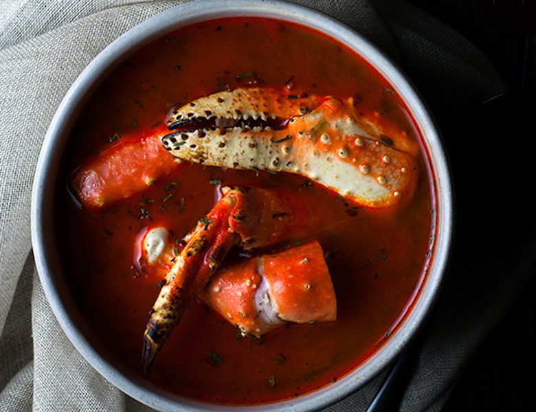 Rich Roasted Red Pepper Crab Soup