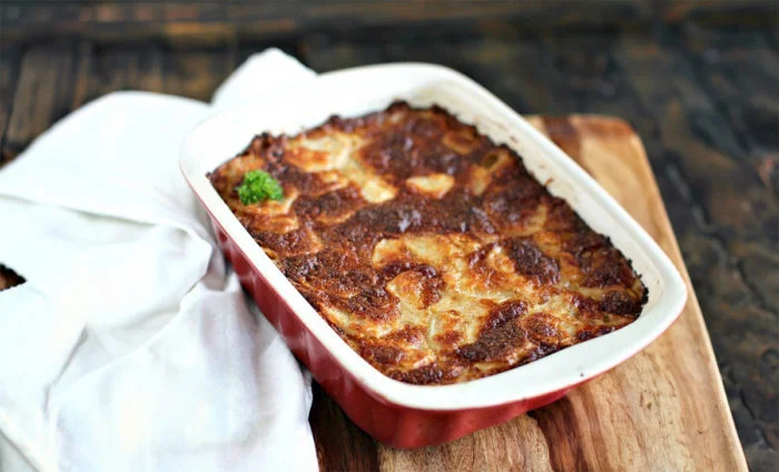 Italian Bechamel Potato Gratin