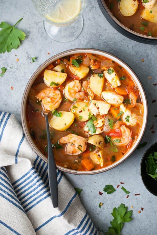 Hearty Potato and Seafood Stew