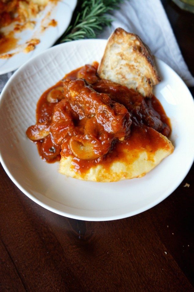 Italian Holiday Table: Mushroom and Sausage Polenta with Baci Chocolate Cake