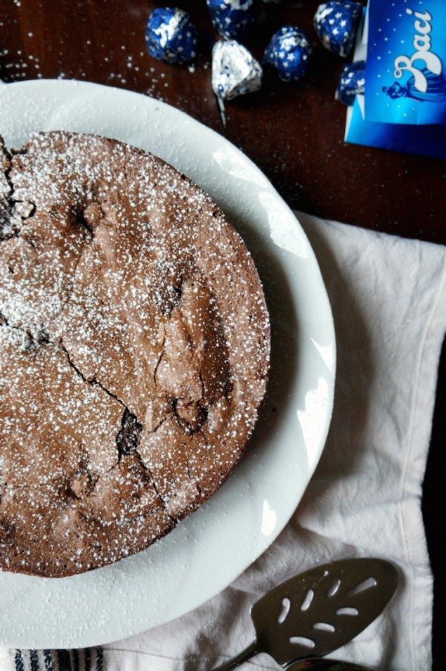 Italian Holiday Table: Mushroom and Sausage Polenta with Baci Chocolate Cake