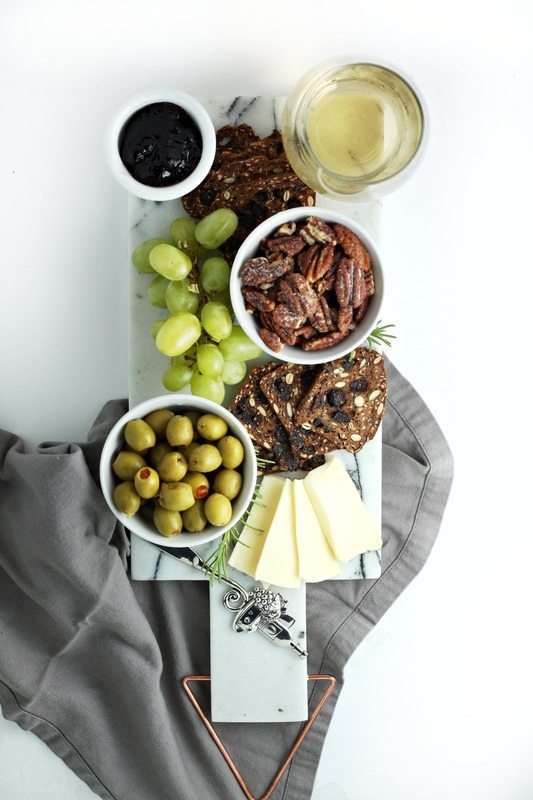 Thanksgiving Cheese Board with Pumpkin Spice Pecans