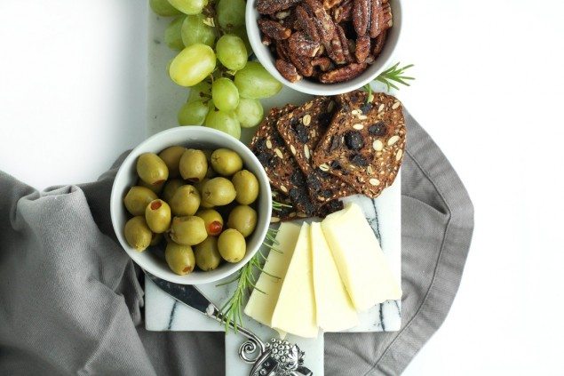 Thanksgiving Cheese Board with Pumpkin Spice Pecans