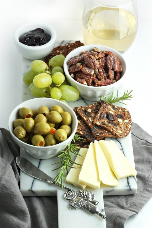 Thanksgiving Cheese Board with Pumpkin Spice Pecans