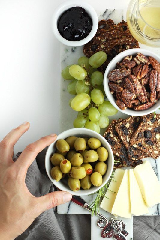 Thanksgiving Cheese Board with Pumpkin Spice Pecans