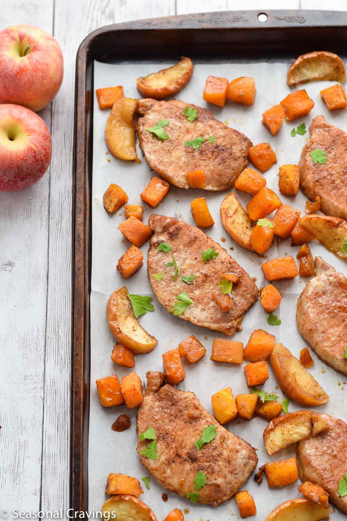 Sheet Pan Brown Sugar Pork Chops