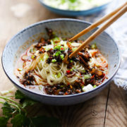 Ya-Cai and Shiitake Mushroom Noodles