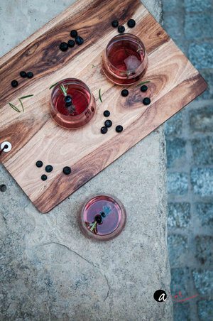 Blueberry, Ginger, Gin Cocktail