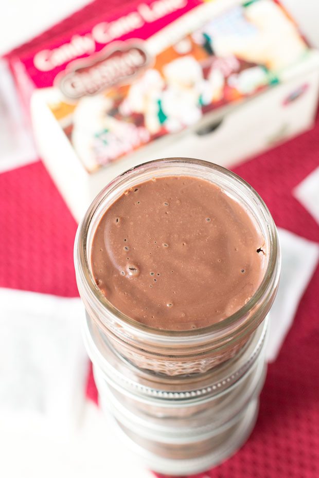 Chocolate Candy Cane Pots de Creme