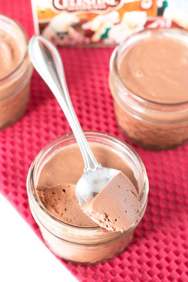 Chocolate Candy Cane Pots de Creme