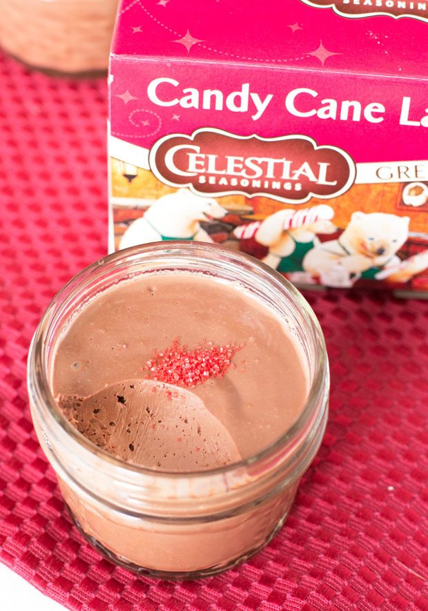 Chocolate Candy Cane Pots de Creme