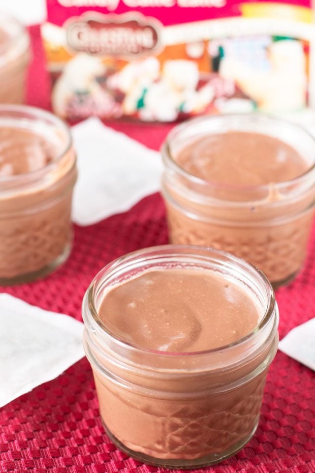 Chocolate Candy Cane Pots de Creme