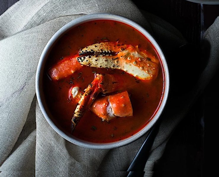 Roasted Red Pepper Crab Soup