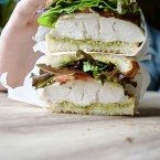 Chicken Pesto Sandwich - Simple sandwich perfect for lunch or dinner. Sure to be a crowd pleaser!