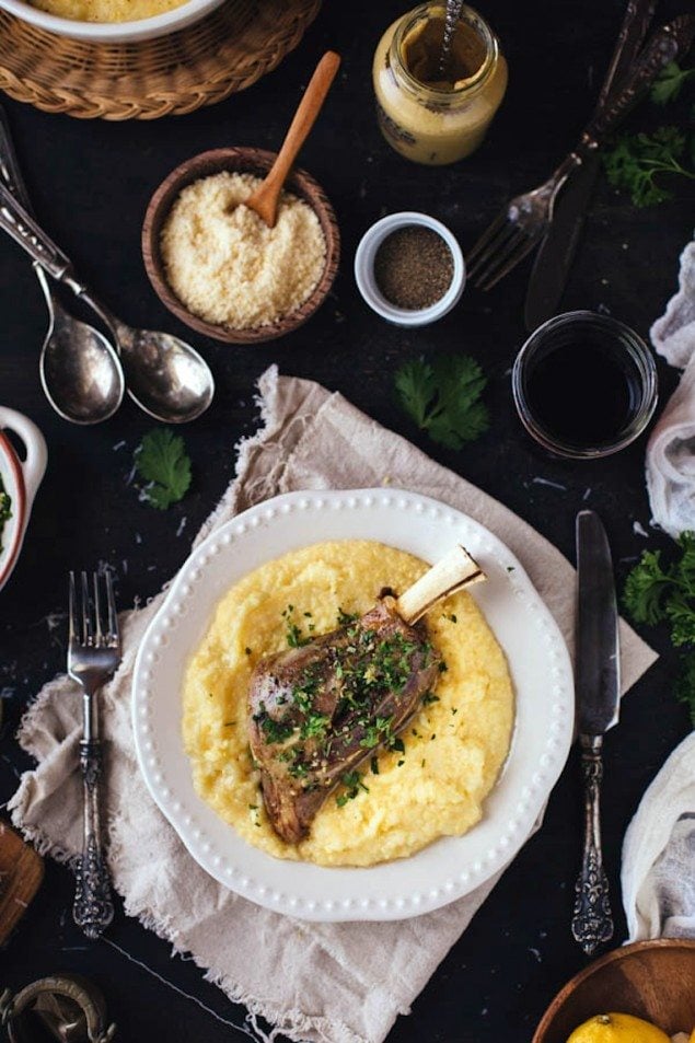 Mustard Lamb Shank with Gremolata