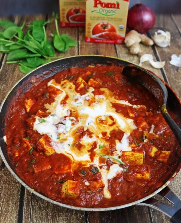 Tomato and Spinach Tofu Curry