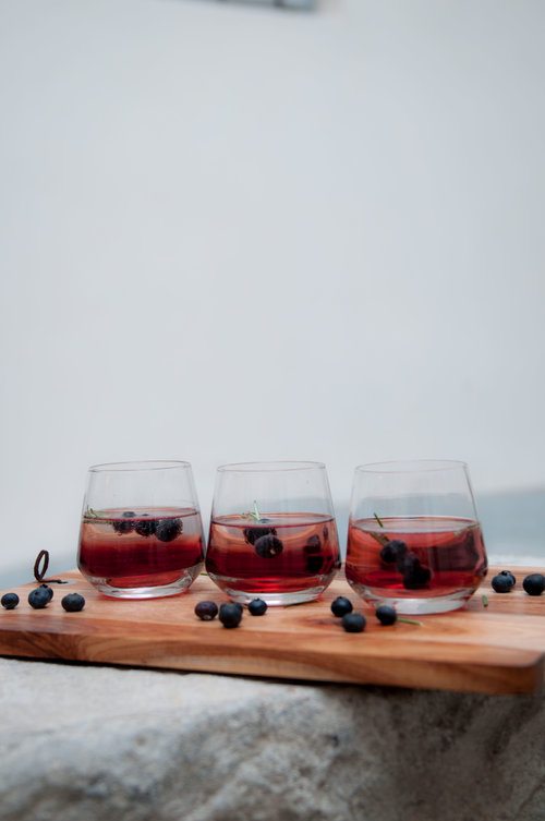 Blueberry, Ginger, Gin Cocktail