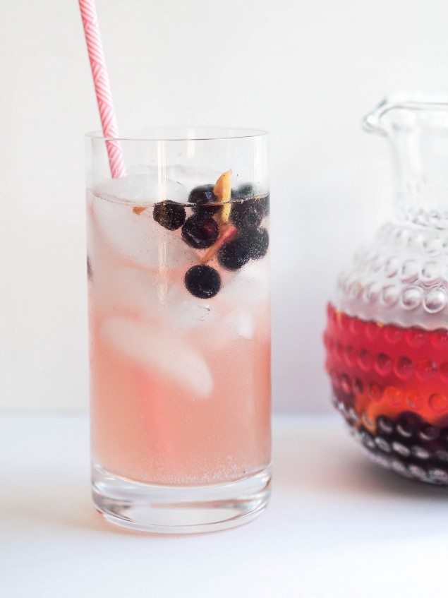 Blueberry Kombucha Sangria