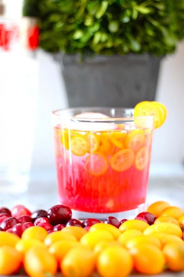 Cranberry Margaritas with Kumquat