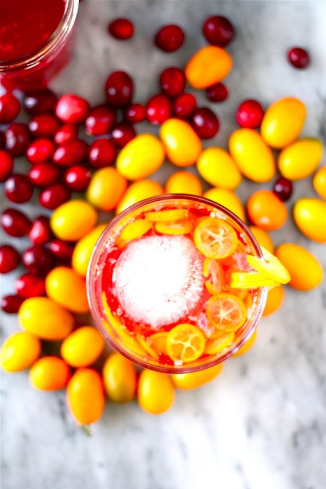 Cranberry Margaritas with Kumquat