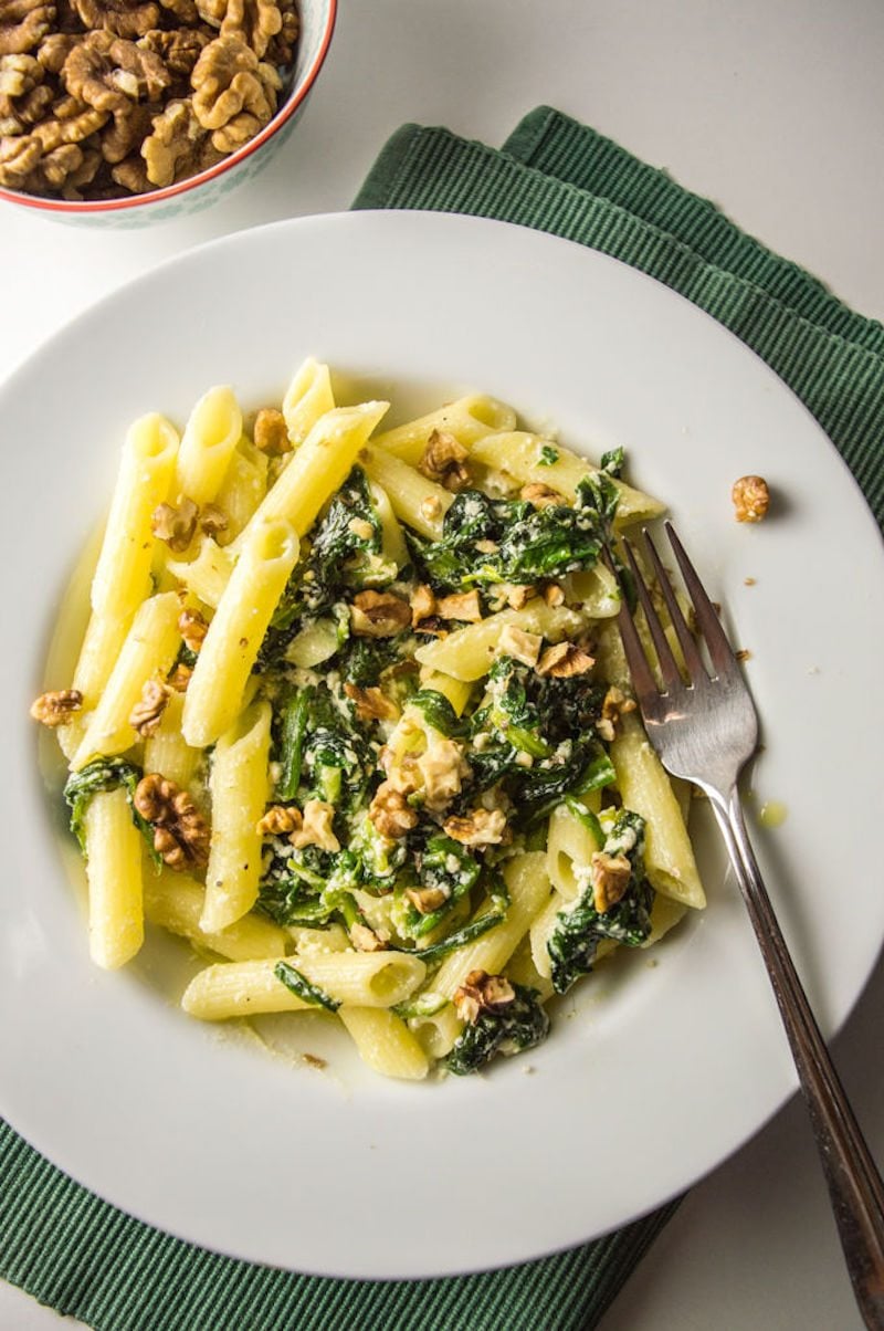 pasta-w-spinach-ricotta-walnuts-1