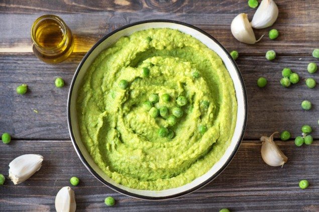 Super Easy Green Pea Hummus