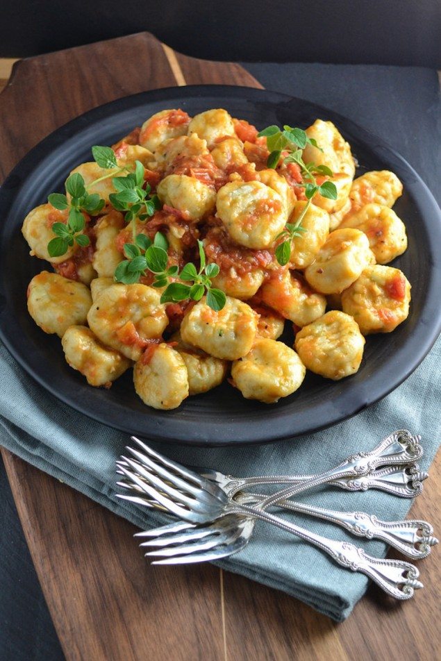 Ricotta and Parmesan Gnocchi with Anchovy Sauce